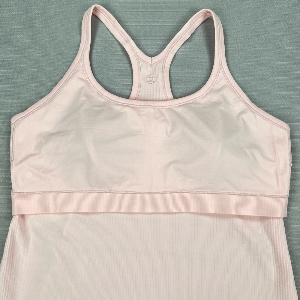 RARE! NEW Lululemon 2022 Ebb to Street Tank Top Sz. 14 - Strawberry Milkshake - Picture 6 of 8